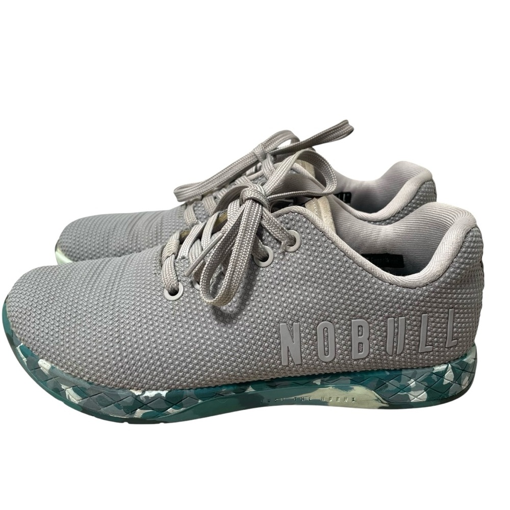 NOBULL Gray Athletic Shoes with Green Accents